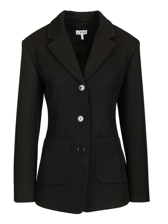Wool Twill Jacket Jackets Black