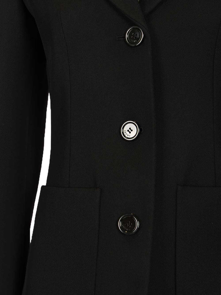 Loewe Wool Twill Jacket Jackets - Black | 1376df866f5694499e920c89ec1dfb00fcba7eb3