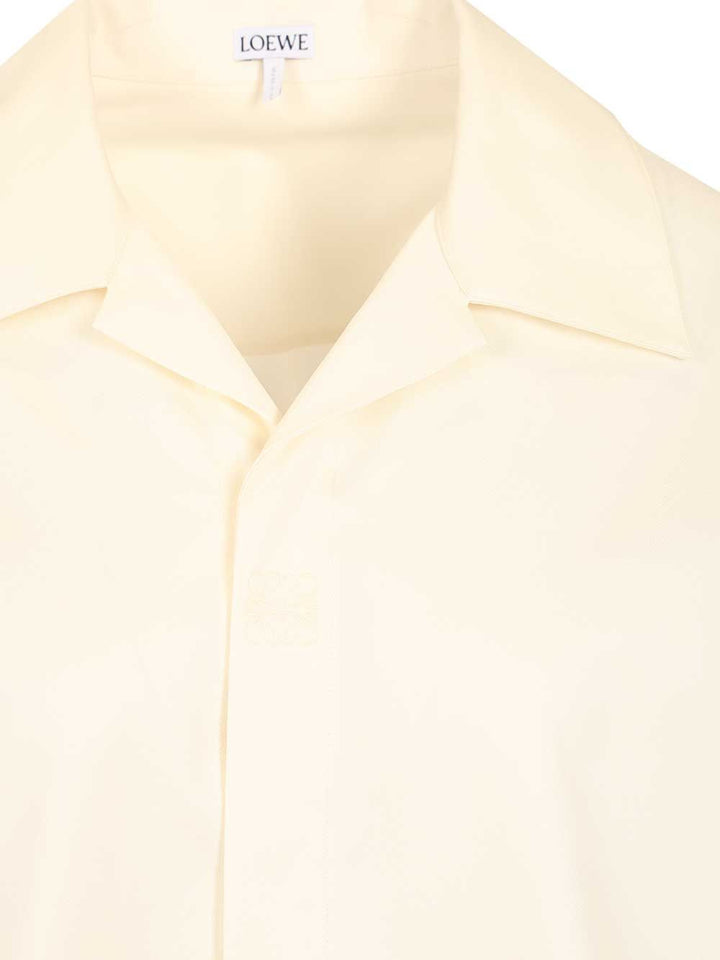 Loewe Short-Sleeved Shirt Shirts - White | 0c2e1d279b76e8d80af22be07ec7119ce688360a