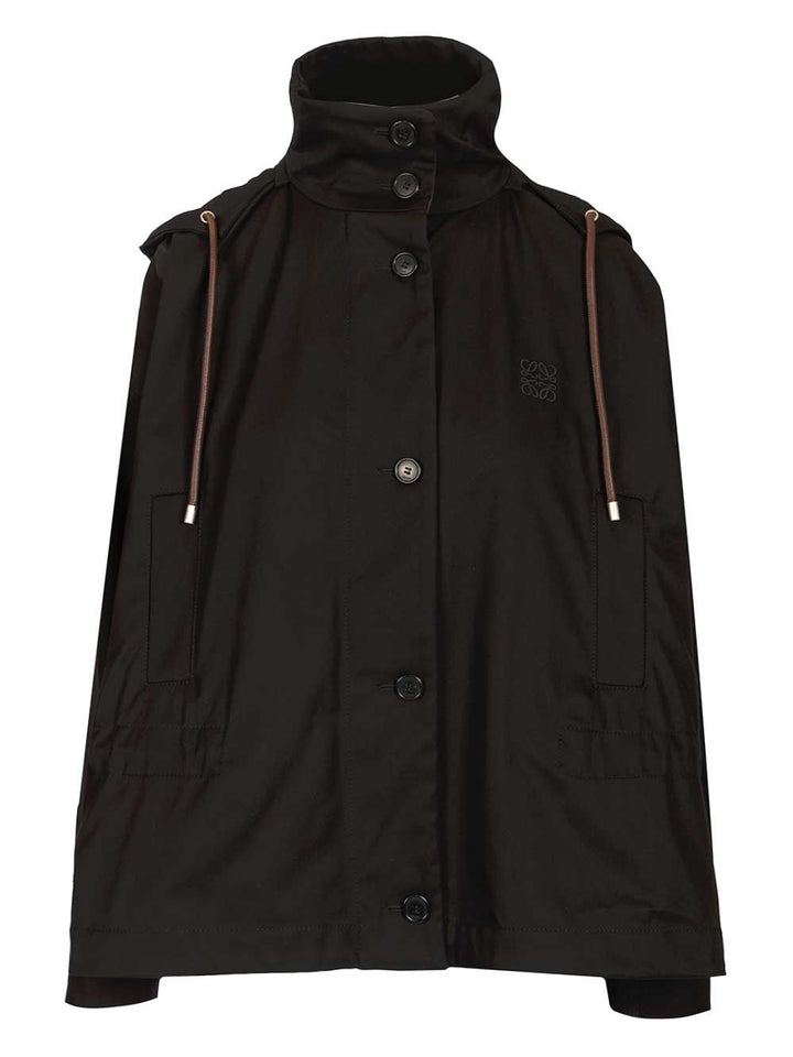 Loewe Hooded Jacket Jackets - Black | 22c36560a7090dc9ac6f7e2ae0dbde88a4ea6855
