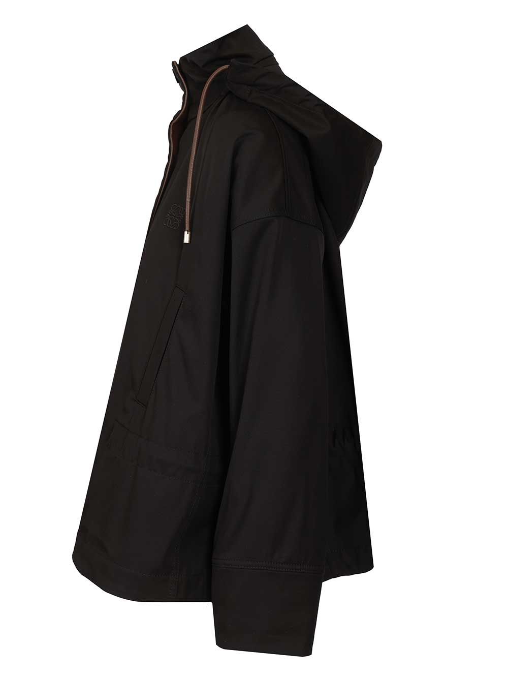 Loewe Hooded Jacket Jackets - Black | 821d27e2d3fcb3bebedd44c9348b0cb3b4d888d0