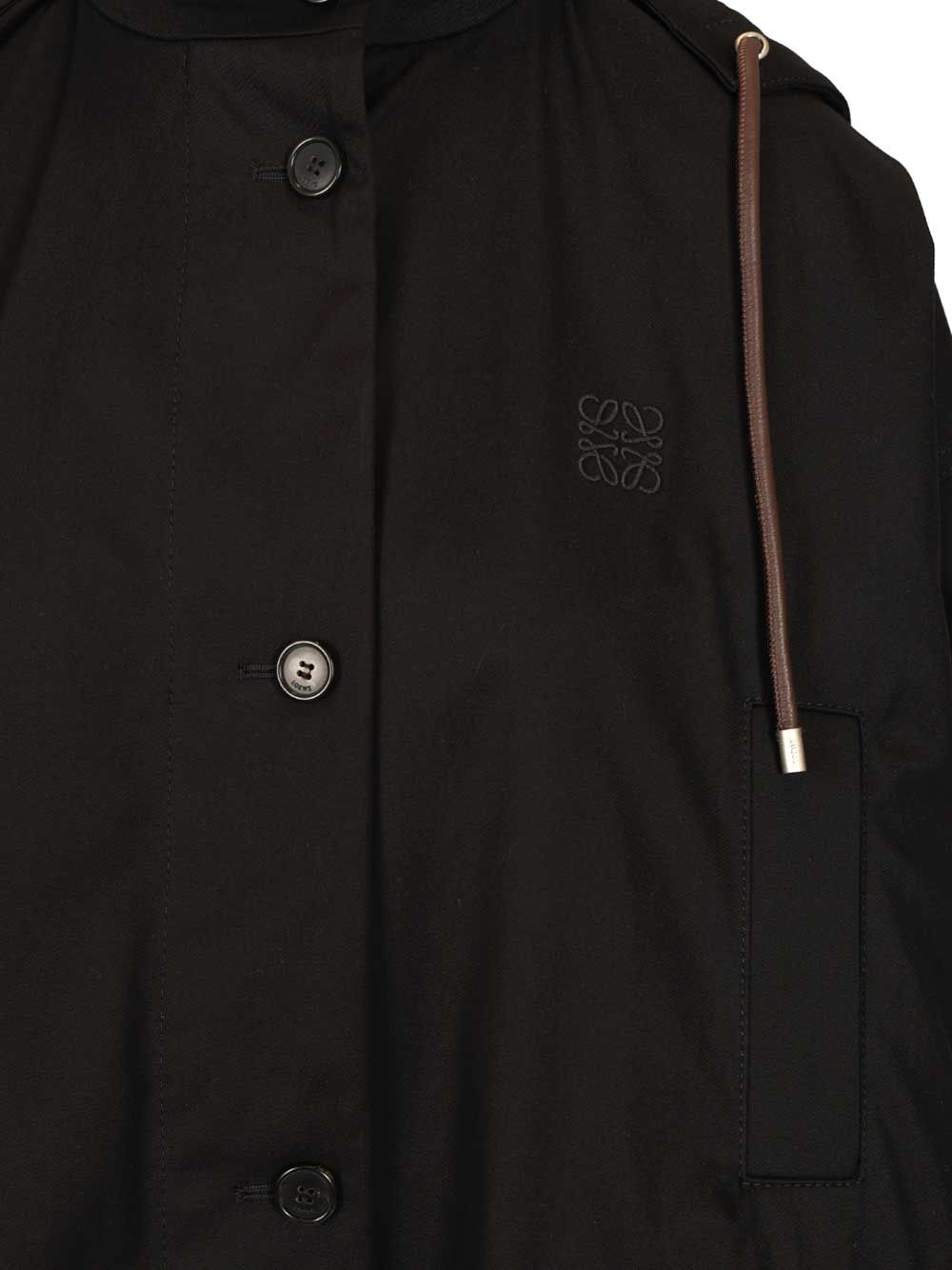 Loewe Hooded Jacket Jackets - Black | 732088074ac264c4d945060712af54016ebb7065
