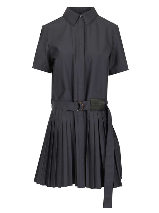 Pleated Dress Dresses Blue