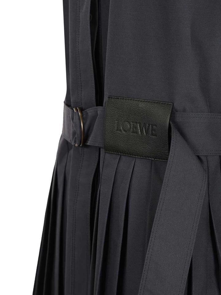 Loewe Pleated Dress Dresses - Blue | f731723b4dd59d3333eb8f62689f05e3047c7a29