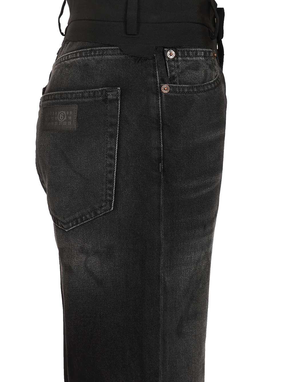 Mm6 Maison Margiela Straight Leg Jeans - Black | d818cdf49c0ec6796d53ec5c21fdc0c2531e9434