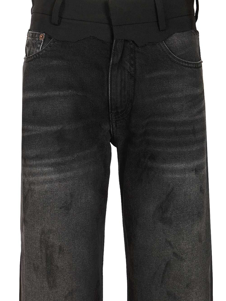Mm6 Maison Margiela Straight Leg Jeans - Black | 4d324ecfc6f20fa986444deb2cd932361e5d0665