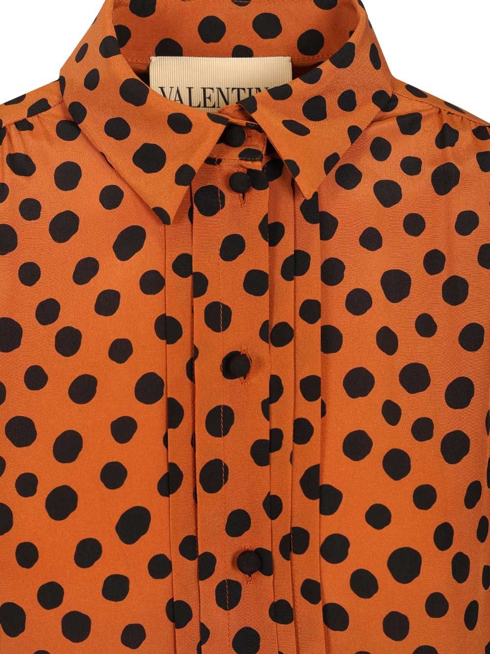 Valentino Garavani Polka Dot Print Shirt Shirts - Brown | 5e7d85231059636b9e116a43420567472537a4cd