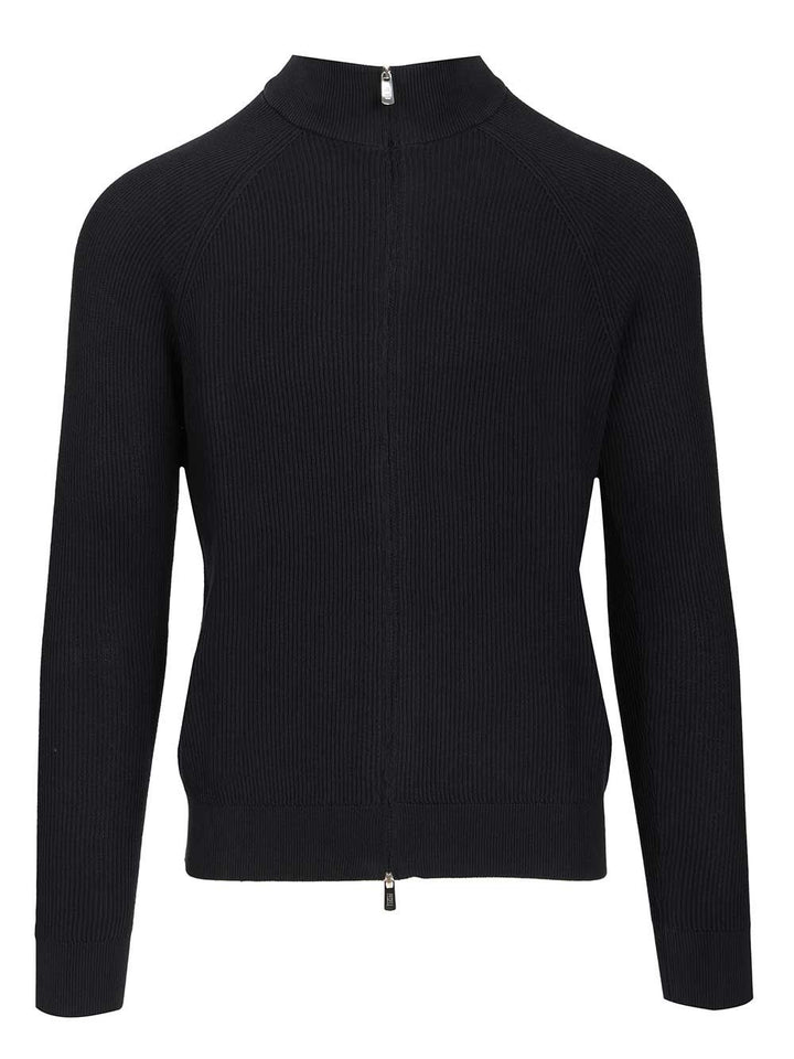Fedeli Cotton Cardigan Knitwear - Blue | b893e55fccf00995fc7079c3b239be213e14eb73