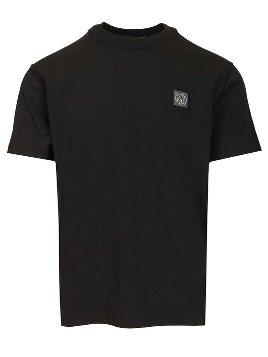 Short-Sleeved In Organic Cotton Jersey T-Shirt Black