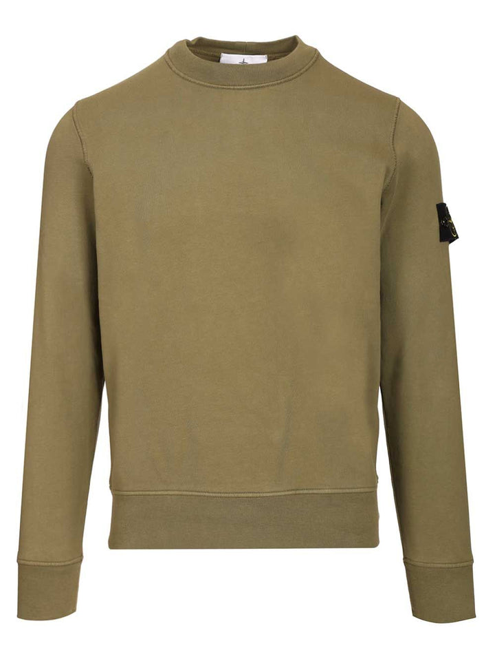 Stone Island Organic Cotton Sweatshirt Sweatshirts - Green | 25dfd93a63e080b380478b631471b64a33bb2219
