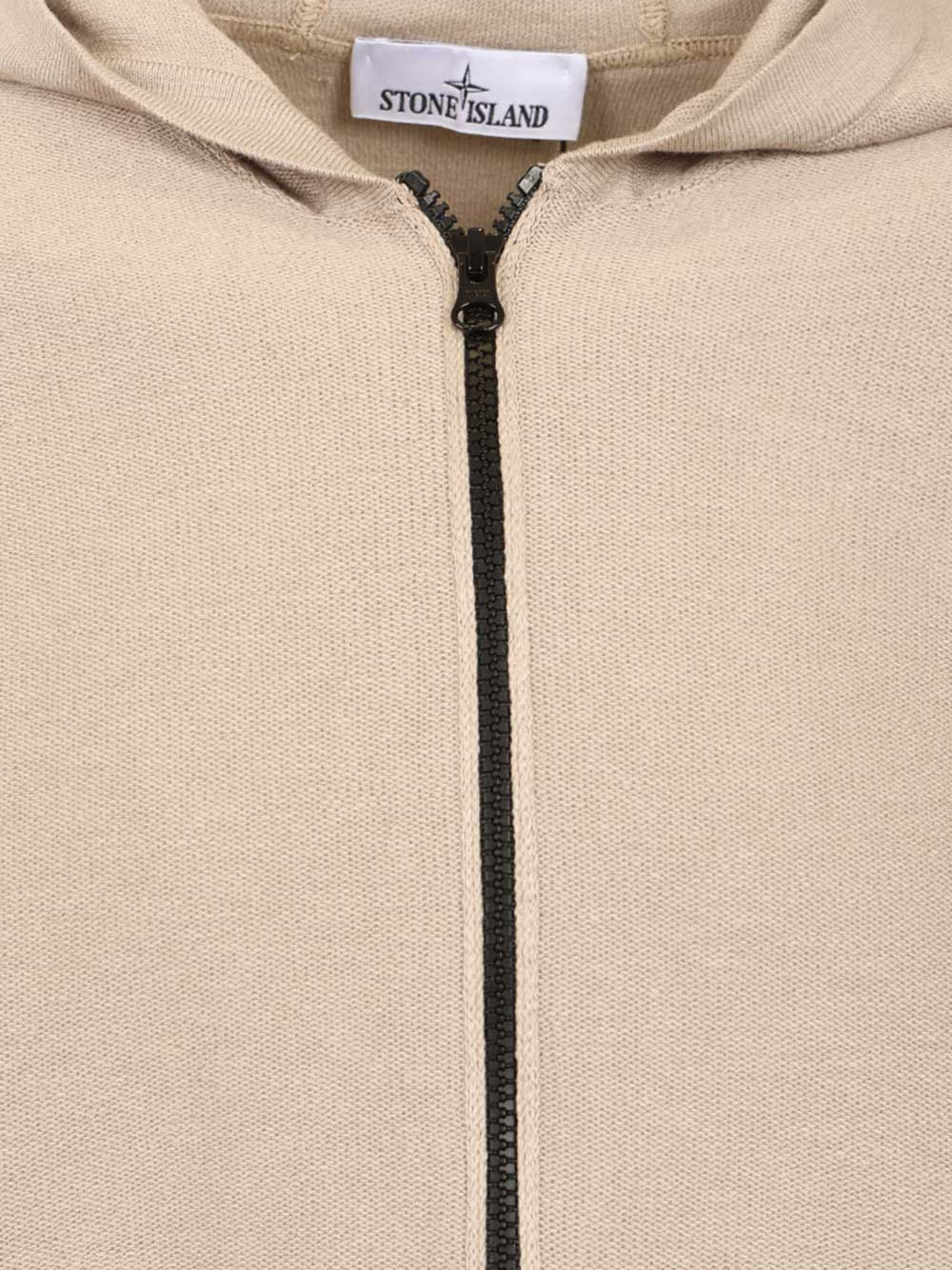 Stone Island Panama Organic Cotton Zip-Up Hooded Jacket Jackets - Beige | 5dc48d177229188cc2e688d7a6d063f7da67ea55