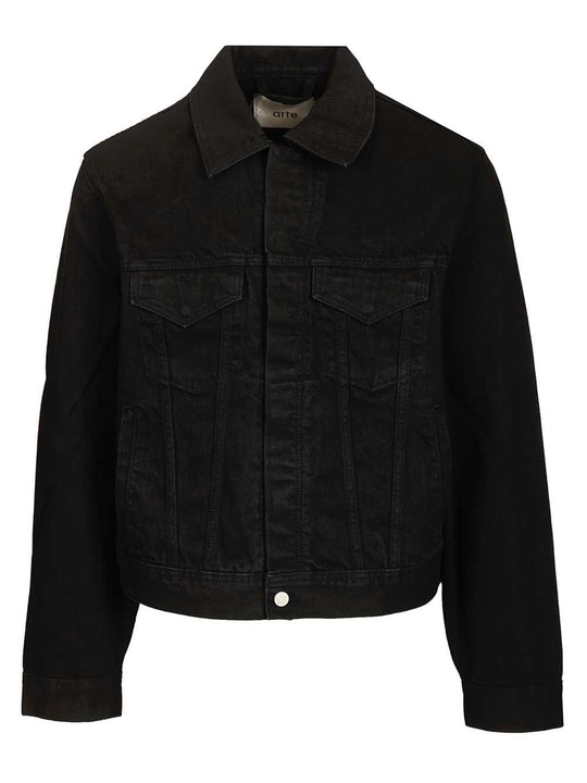 Circle Logo Jeans Jacket Jackets Black
