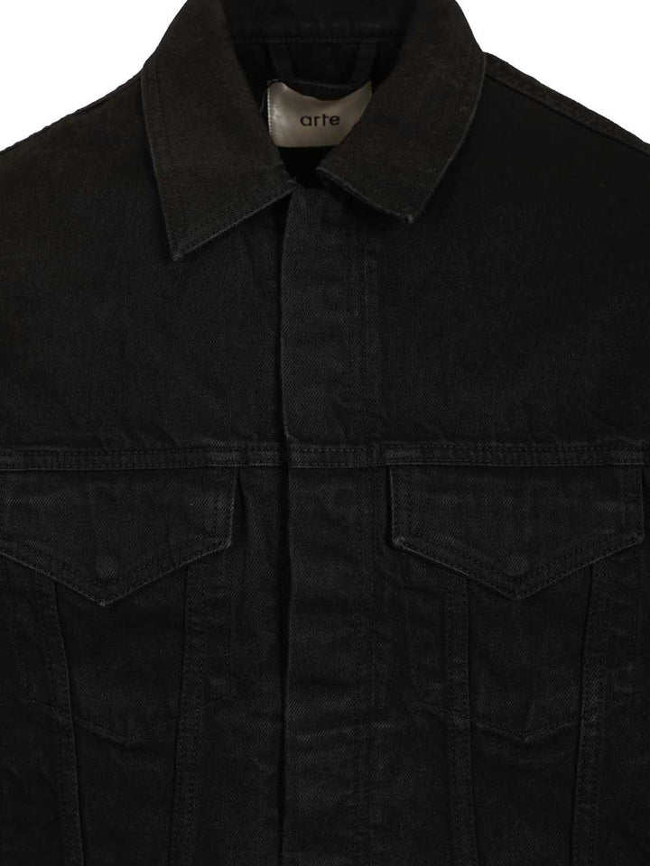Arte Circle Logo Jeans Jacket Jackets - Black | 9841149a7488dbf3e6169b98c607d1421d1afc32