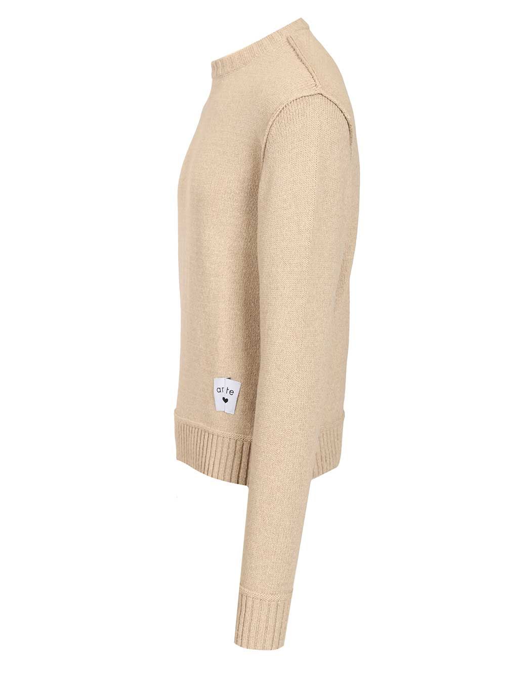 Arte Reversible Label Knit Knitwear - White | 5212fda9f32732e43da3212208996340ba2b11d2