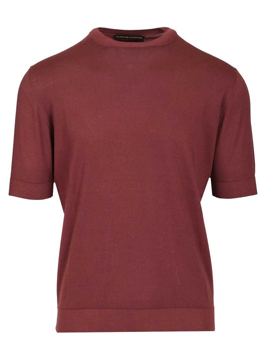 Crew Neck T-Shirt Bordeaux