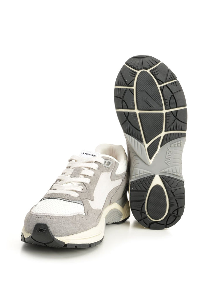 Autry  Hyperway Sneaker In Mesh And Suede Sneakers - Grey | 82bd1537db9135ed72e7566c66616715bd97ed59
