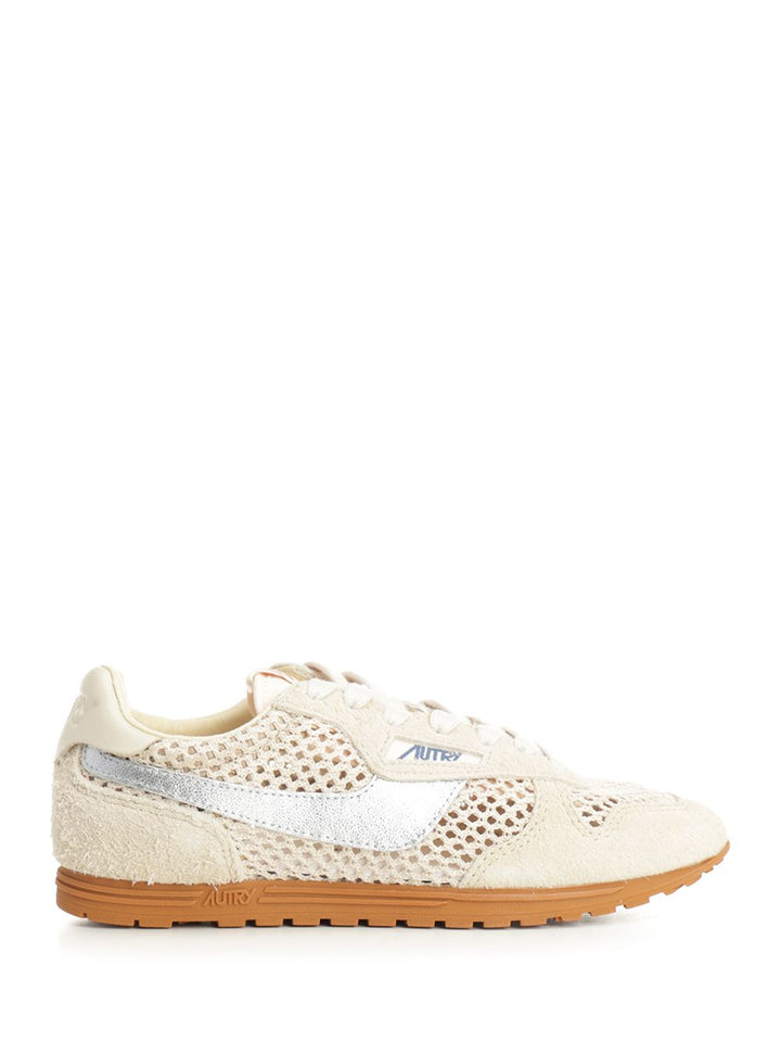Autry  Windspin Sneaker In Perforated Leather Sneakers - Beige | bdd88e092fe97f0afa9e45800e572f41e85f4540