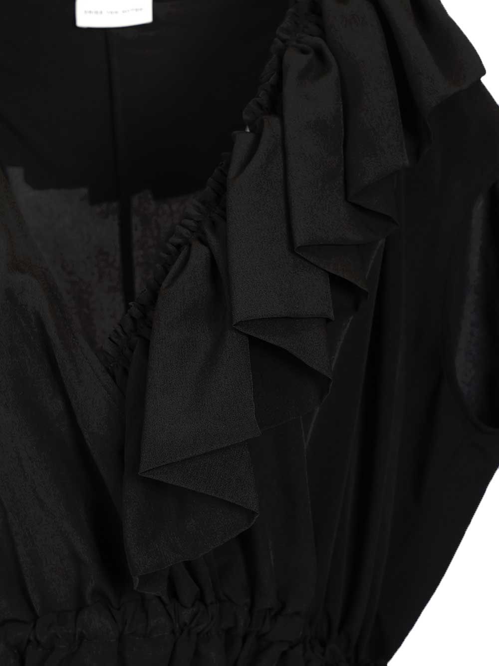 Dries Van Noten Jersey Top With Belt Tops - Black | 47fa12671df3b5c005545a5d1951849a8031a3be