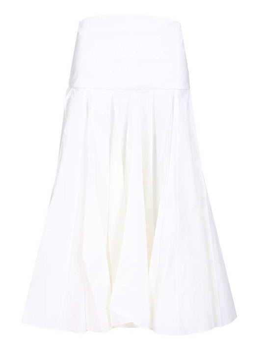 Draped Skirt With Godets Skirts White