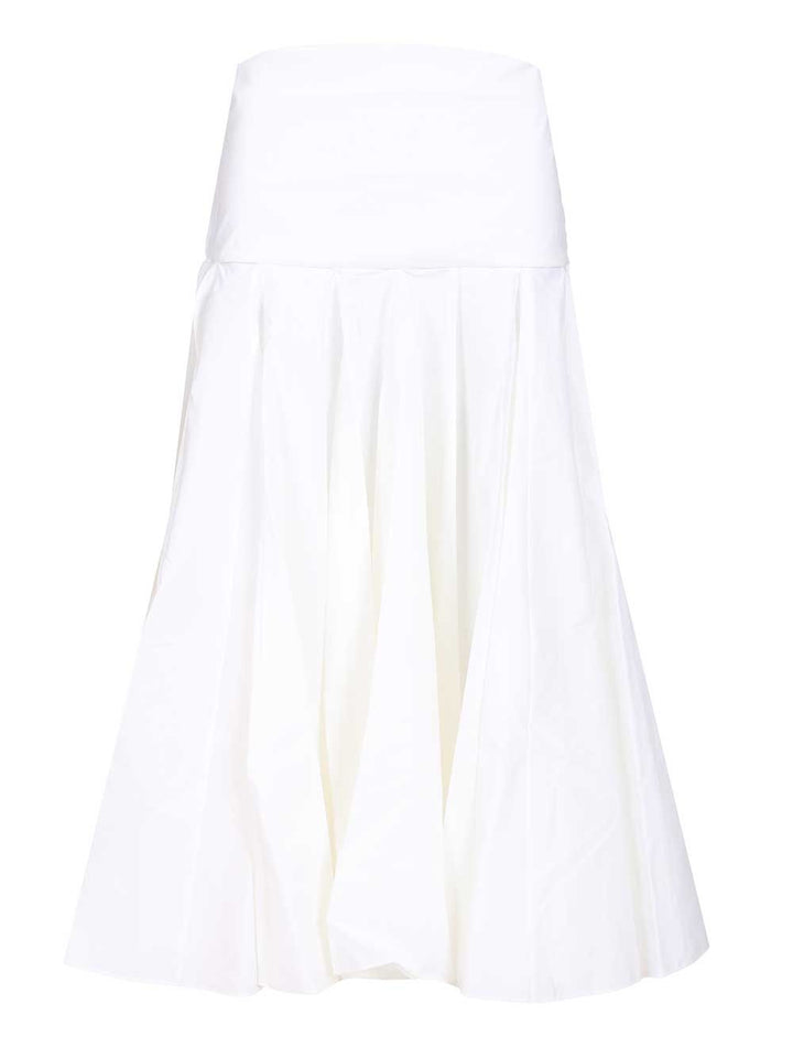 Jacquemus Draped Skirt With Godets Skirts - White | a9a12ccf845f84ed6d772a2109d5c1104f93b52e
