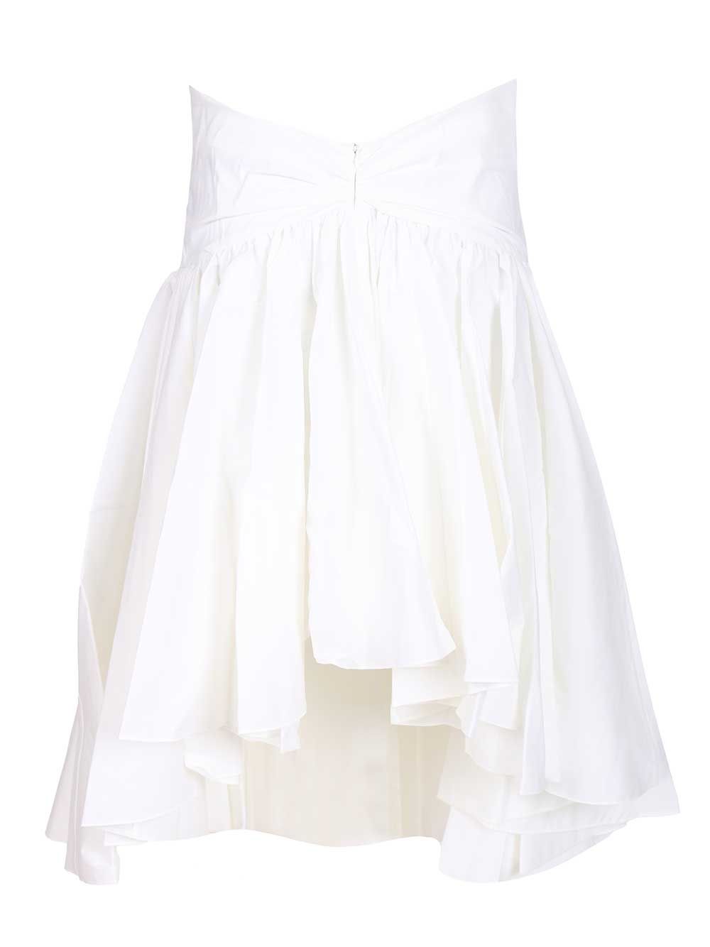 Jacquemus Draped Skirt With Godets Skirts - White | f80523f442925e0d84820ed882fb4fe3801271e0