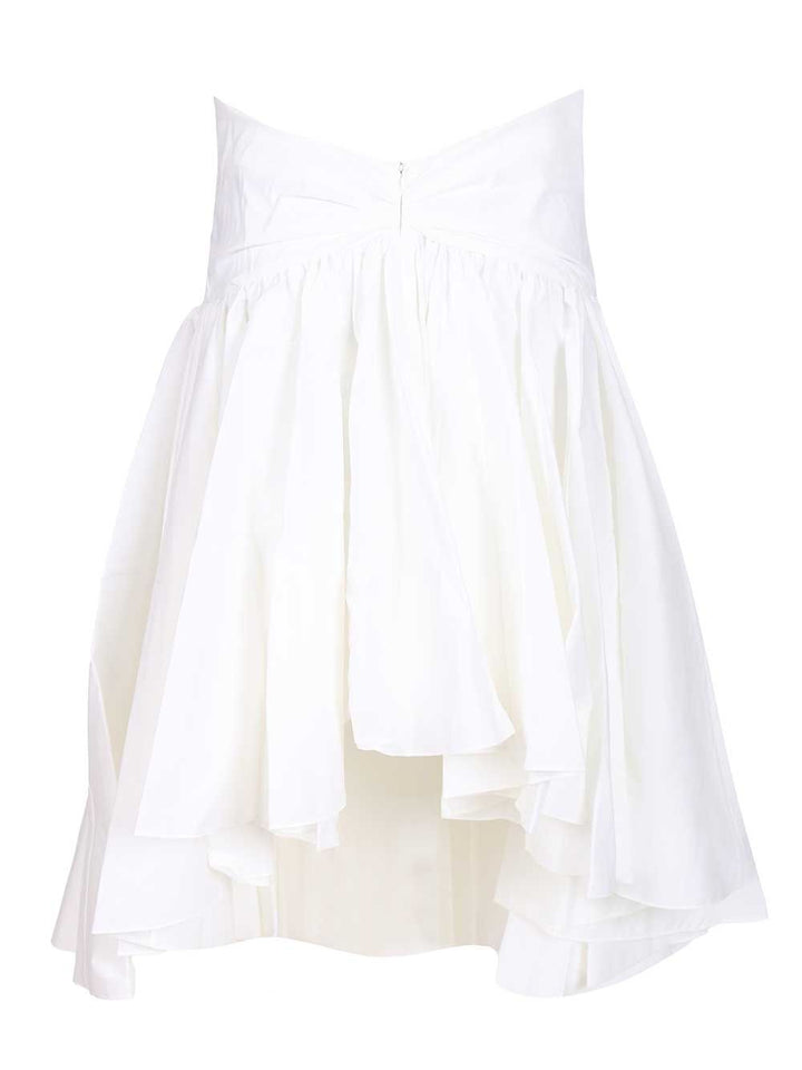Jacquemus Draped Skirt With Godets Skirts - White | f80523f442925e0d84820ed882fb4fe3801271e0