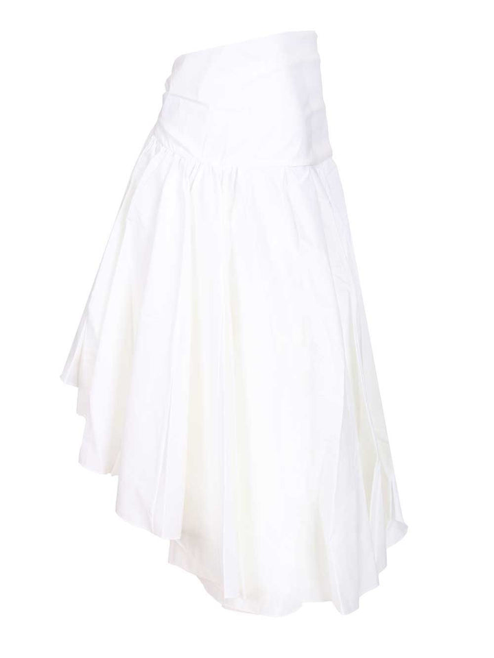 Jacquemus Draped Skirt With Godets Skirts - White | b3a350e13bcc8731558579bcebfd035c28f152c8