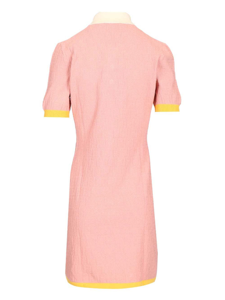 Fendi Adv - Look 2 - Cropped Polo Knit Openwork Dresses - Rose | 699b01fdcb6694879c955fcf12637d8b43827599