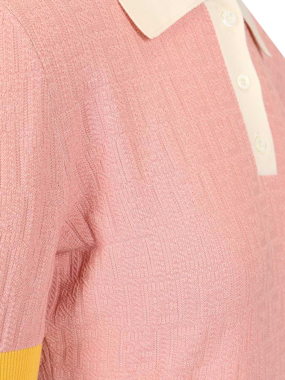 Fendi Adv - Look 2 - Cropped Polo Knit Openwork Dresses - Rose | e59635abc2c216192aedbdae171a495efef07897