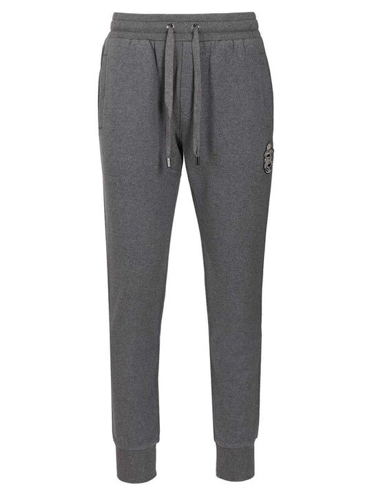 Jersey With Heraldic Patch Trousers Grey