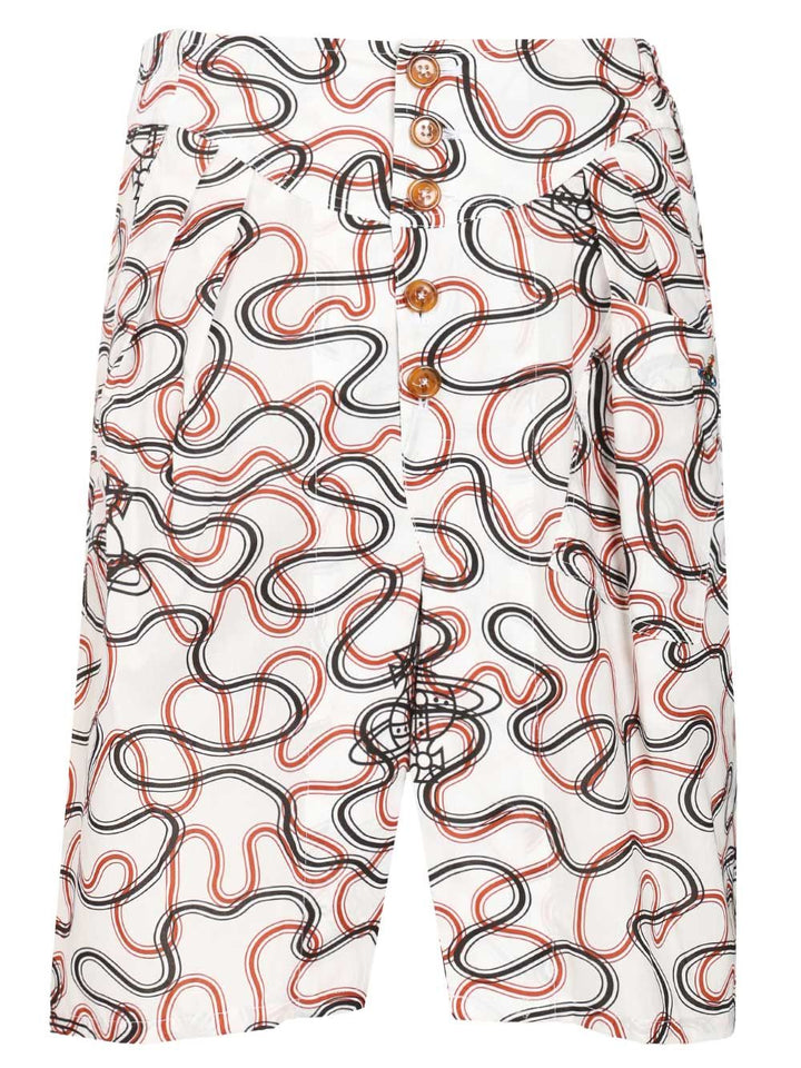 Vivienne Westwood Romario Bermuda Shorts - White | 1d1eb7440eb03e5f18da9e90f1966efdc5bdf8c3