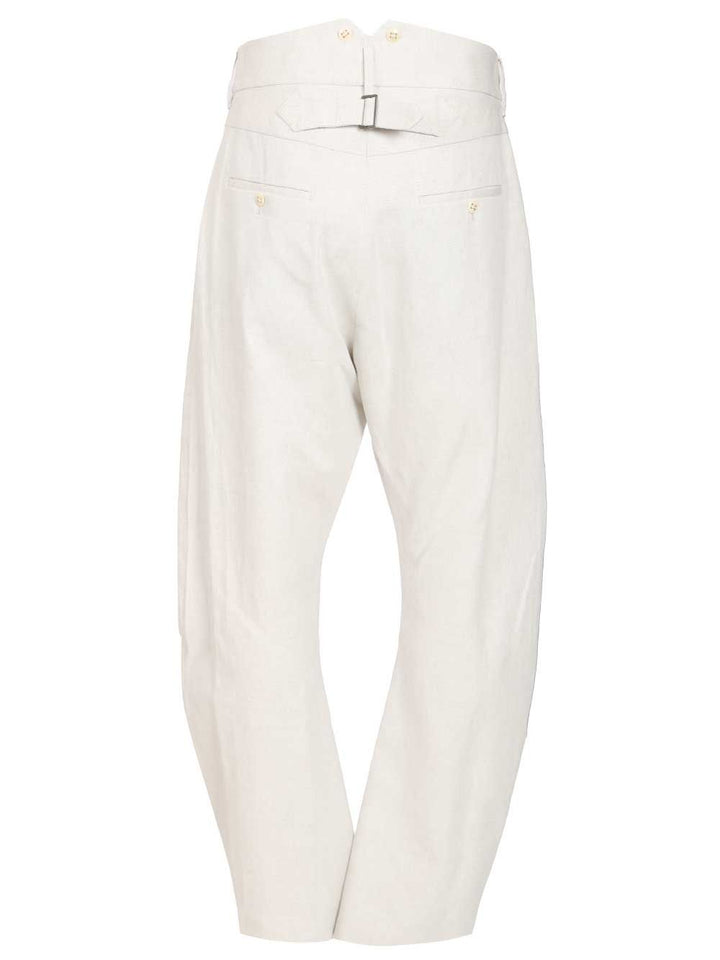 Vivienne Westwood Buckle Back Pants Trousers - White | 78479a93a8a06a2f239618e9a1227c6f01ec88cb