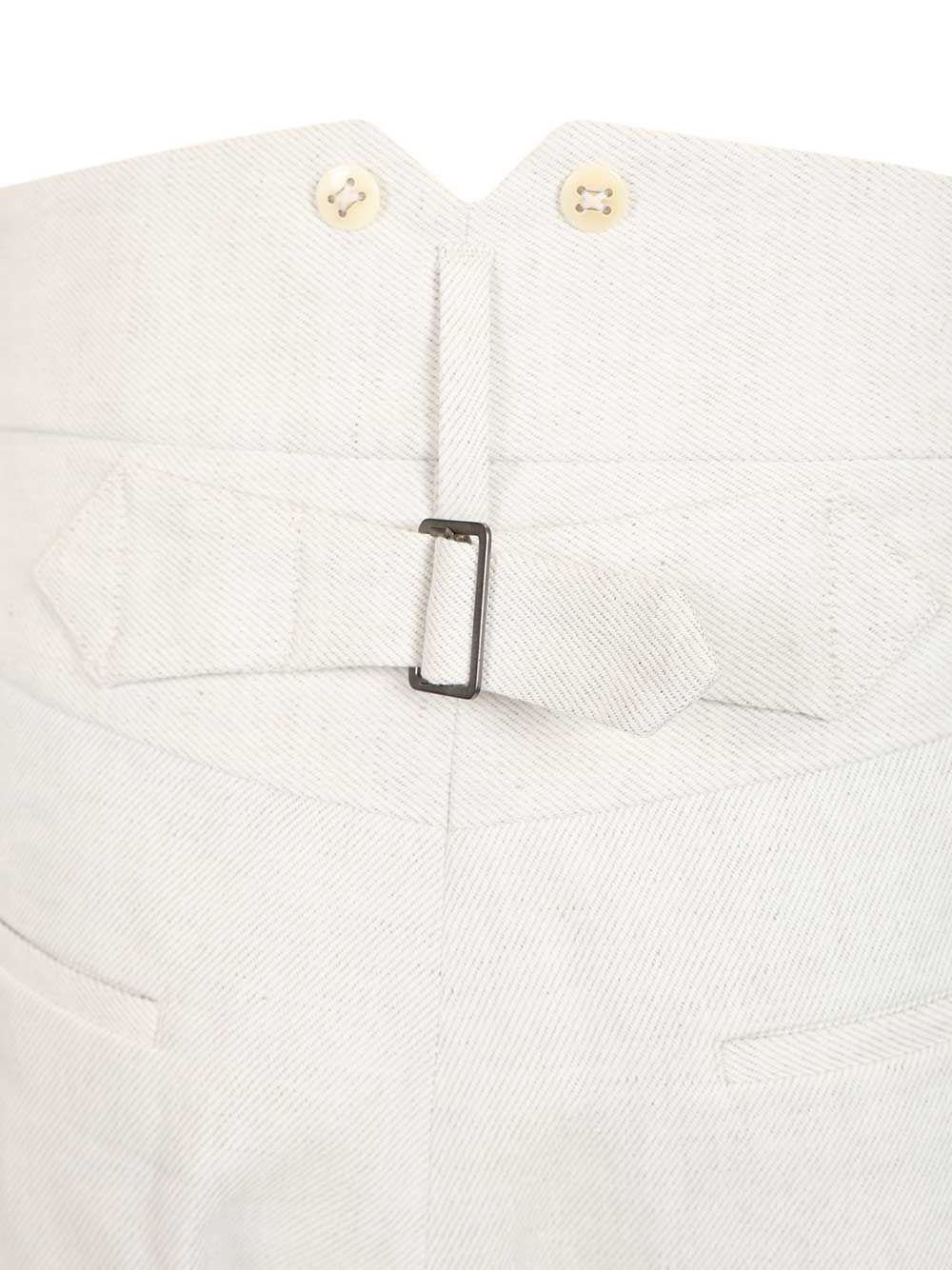Vivienne Westwood Buckle Back Pants Trousers - White | 7f7ebf3272c487ea6154efc4a1b7202666331de7