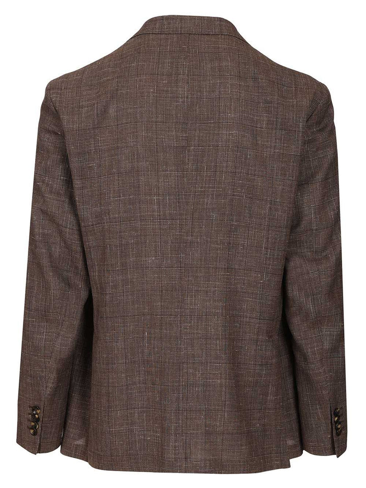 Al Duca D'Aosta Unlined Prince Of Wales Jacket Jackets - Brown | d46a640d8d5efd444c9722a833193b15d0ce3c77