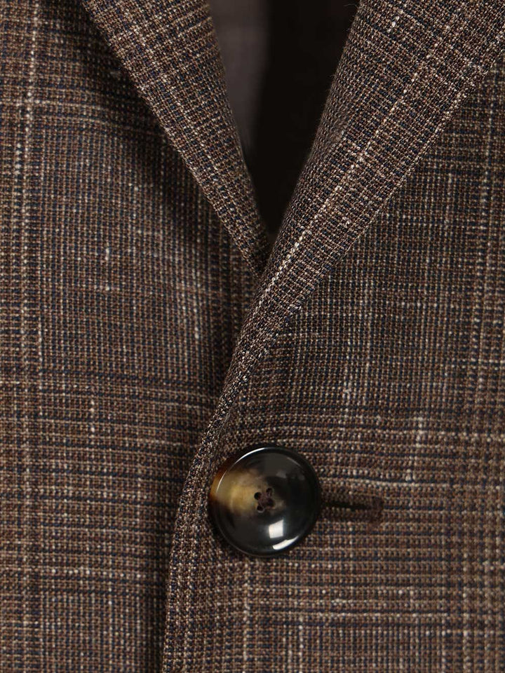 Al Duca D'Aosta Unlined Prince Of Wales Jacket Jackets - Brown | 2cc09ca0028bb7d2f98bdc1f5aa9451db3297576