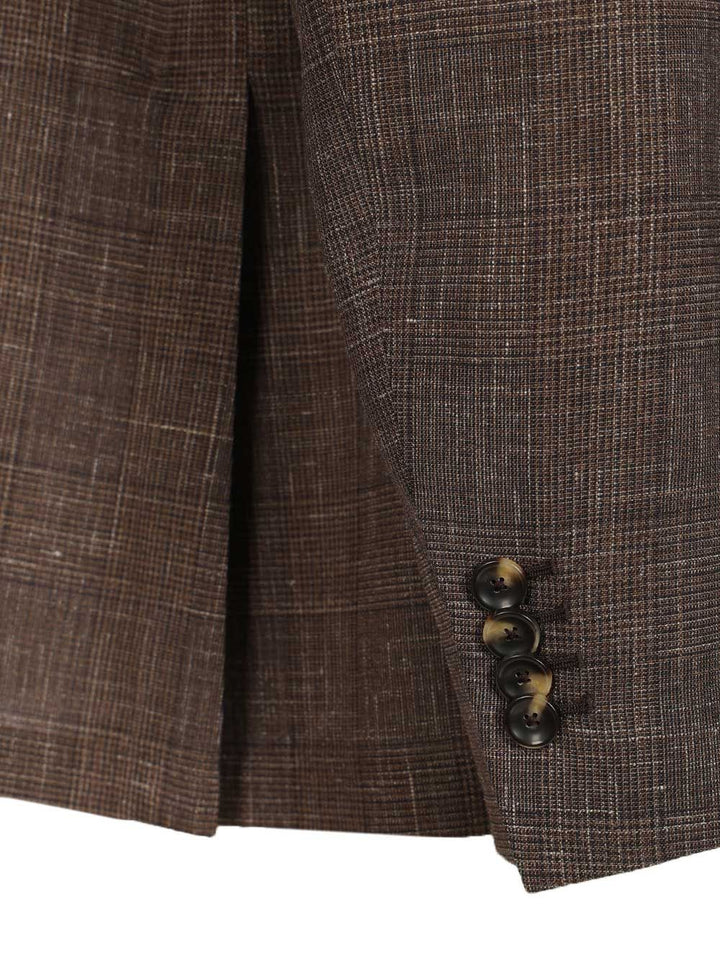 Al Duca D'Aosta Unlined Prince Of Wales Jacket Jackets - Brown | 05d58241cb9077cd4f42c396f9cf1461df3afb89