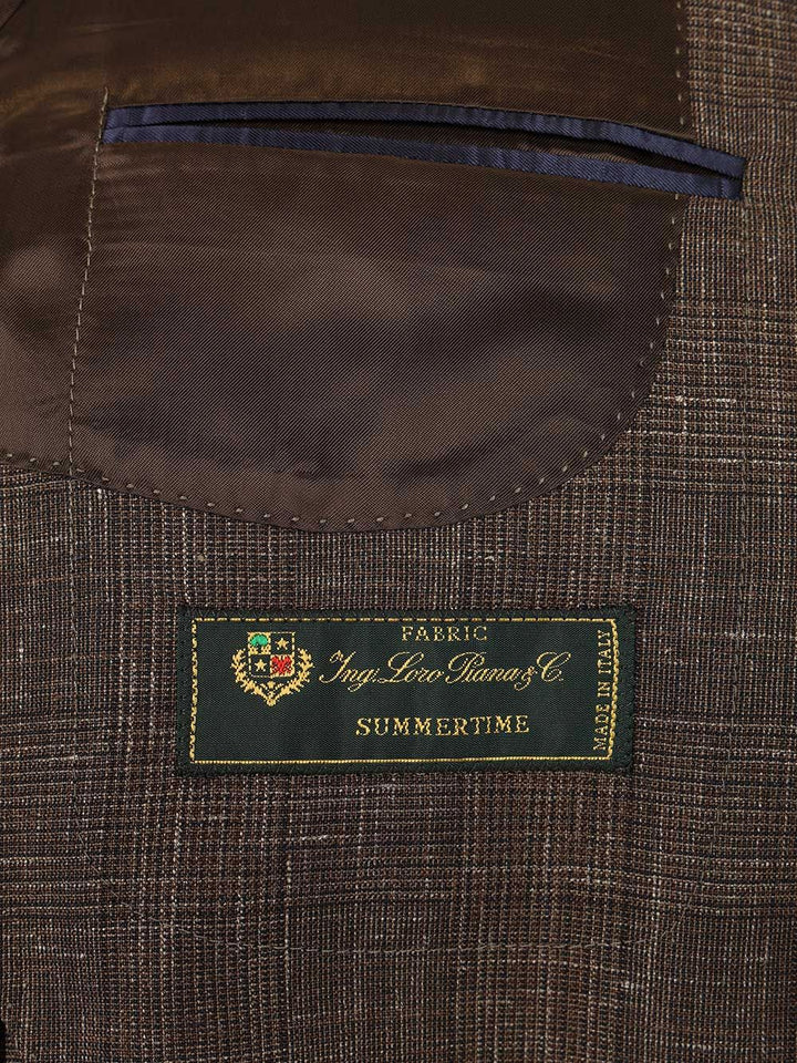 Al Duca D'Aosta Unlined Prince Of Wales Jacket Jackets - Brown | c37c21fae4f4e1ea05a5977a6953d4dc72a8adeb