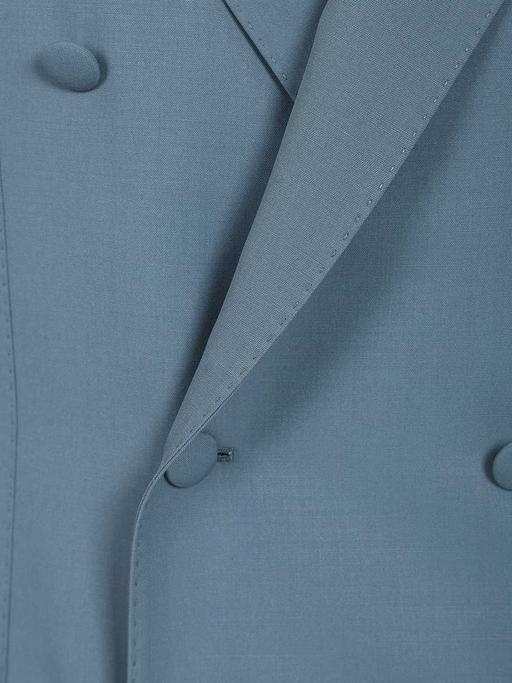 Dolce & Gabbana Double-Breasted Wool Poplin Jacket Jackets - Light blue | d778d95f4433e37c217d847abe0980c5f8c0e4ff