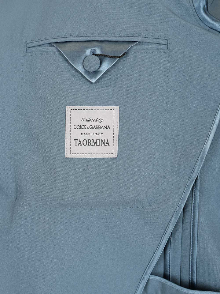 Dolce & Gabbana Double-Breasted Wool Poplin Jacket Jackets - Light blue | fec8903d6aa81aeccf9f43ee8caa073549d36118