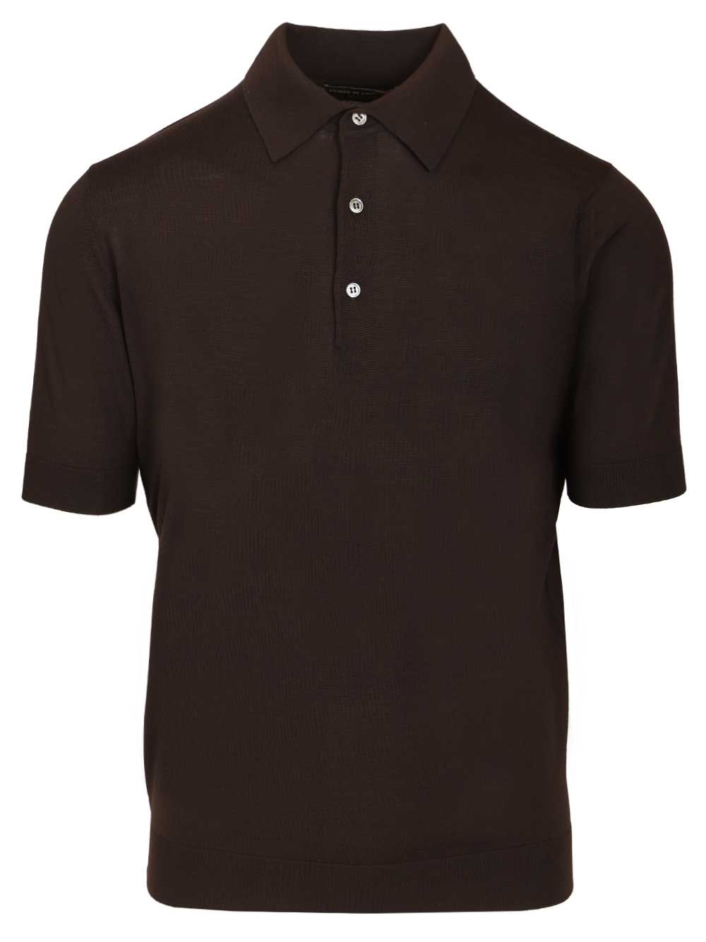 Filippo De Laurentiis Wool Polo shirt - Brown | 423a25a6da6ffcbfe015f59d0652df37d8821ee8