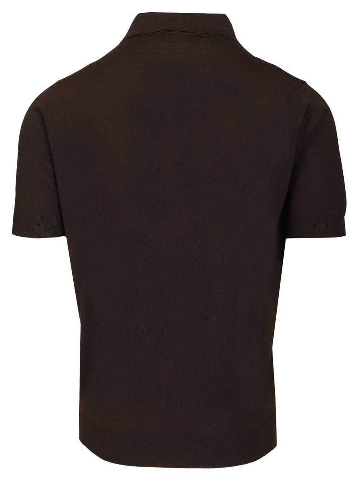 Filippo De Laurentiis Wool Polo shirt - Brown | 43449367cf34165bc3f3eac3fde94d068b61d666