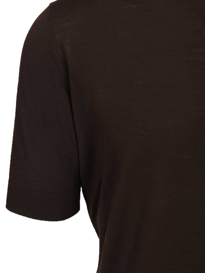 Filippo De Laurentiis Wool Polo shirt - Brown | 1c3becb831f2389bd2943e731d9ac7995836b724
