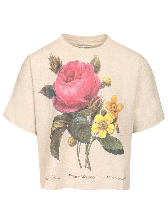 Flower Box T-Shirt Beige