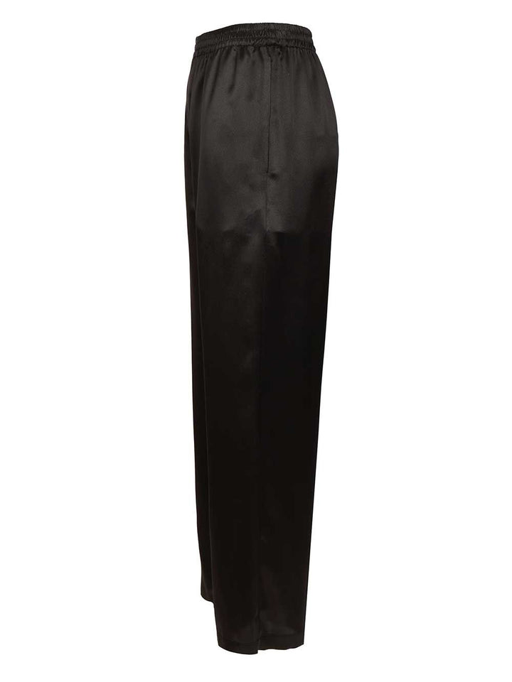 Saint Laurent Silk Satin Trousers - Black | 045d7fe142aa59f5084f1955995edaa96efcef4f