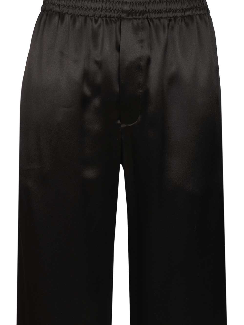 Saint Laurent Silk Satin Trousers - Black | 81f1294d3dcfe9e181b6317621b7444d50424ede