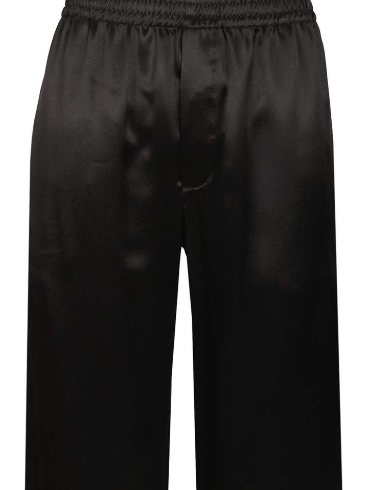Saint Laurent Silk Satin Trousers - Black | 81f1294d3dcfe9e181b6317621b7444d50424ede