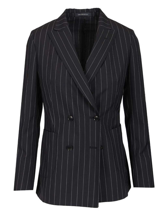 Giacca Sfoderata Dp 4 Bottoni Tasca Toppa Revere Lancia Jackets Black