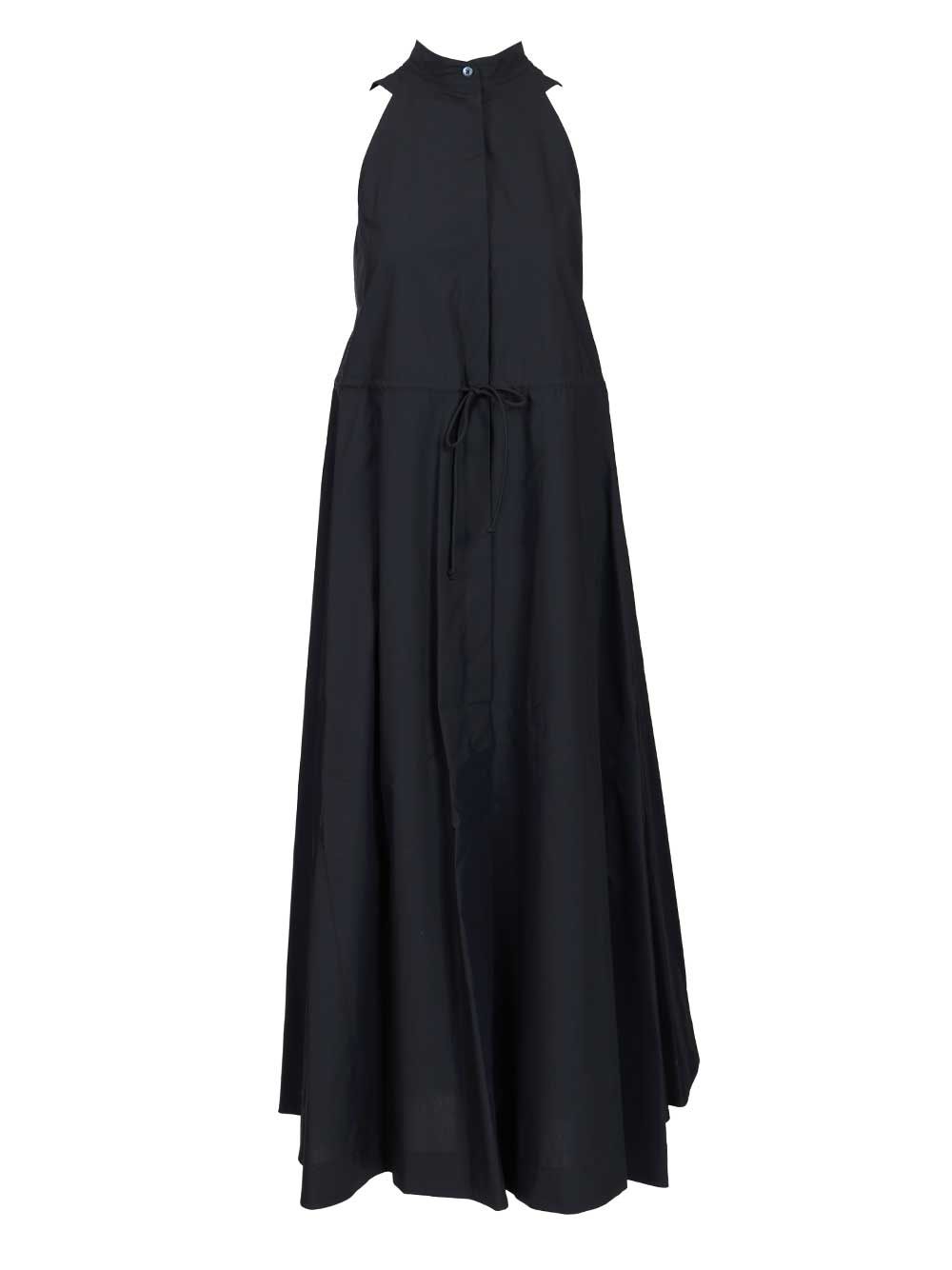 Emporio Armani Long Cotton Dress Dresses - Blue | 4ae9b300dc75c9ad998e337e9976917158862b25