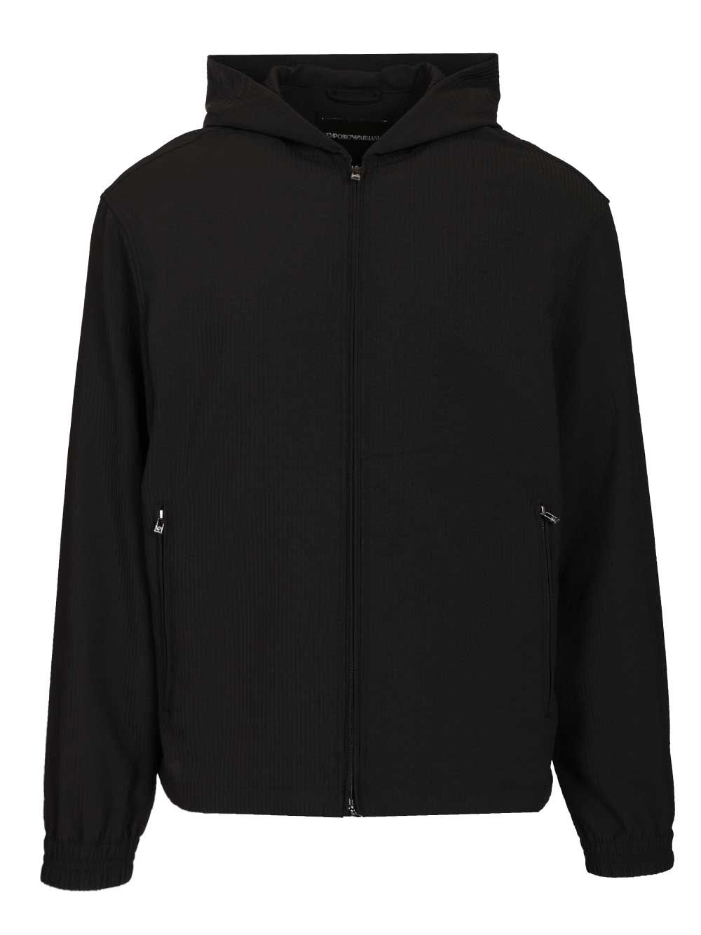 Emporio Armani Water Repellent Nylon Blouson Jackets - Black | ccd0e2b1c8fa40a1f78dff656efc7b6dd0898bd9