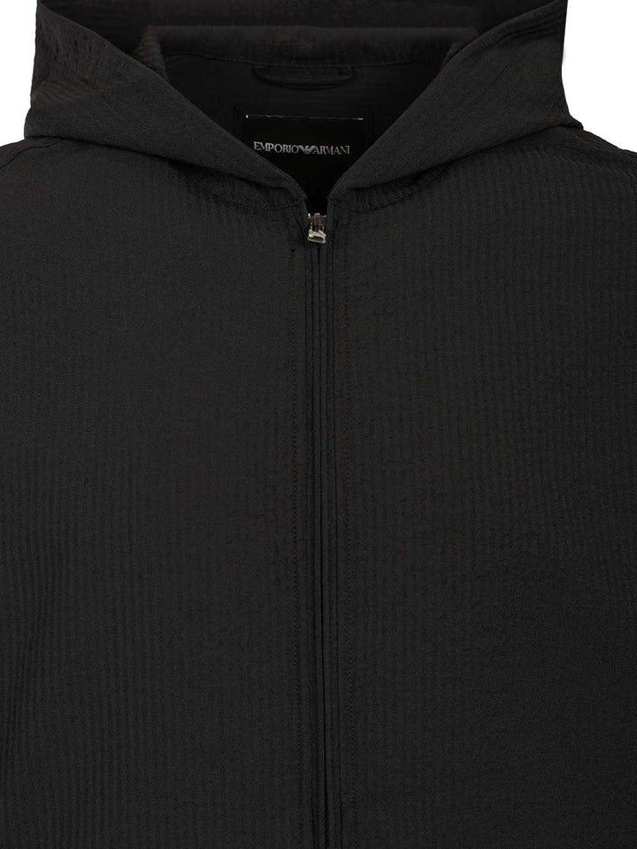 Emporio Armani Water Repellent Nylon Blouson Jackets - Black | d7ee413cc859d3d6b892eaa11e9c70b8e9149814
